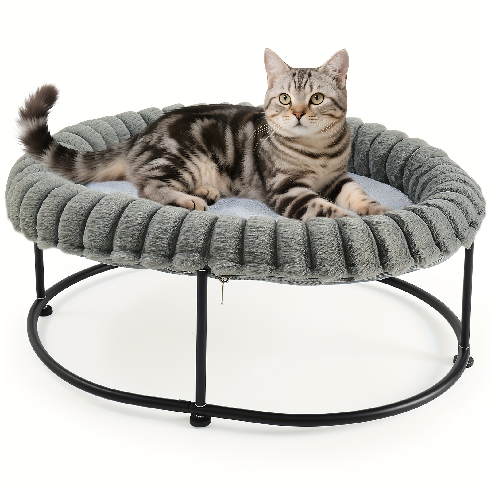 Elevated Cat Bed in Gray